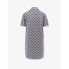 Gg wool dress with ribbed profiles