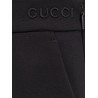 Wool and mohair trouser with gucci embroidery
