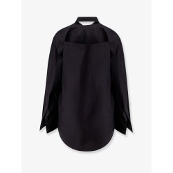 Shirt-effect cotton dress