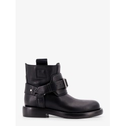 Cobble leather boots with strap