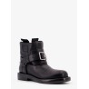 Cobble leather boots with strap
