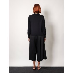 Wool sweater with fringes detail