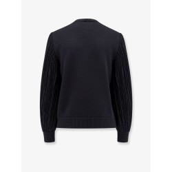 Wool sweater with fringes detail