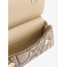 Leather handbag with animalier print
