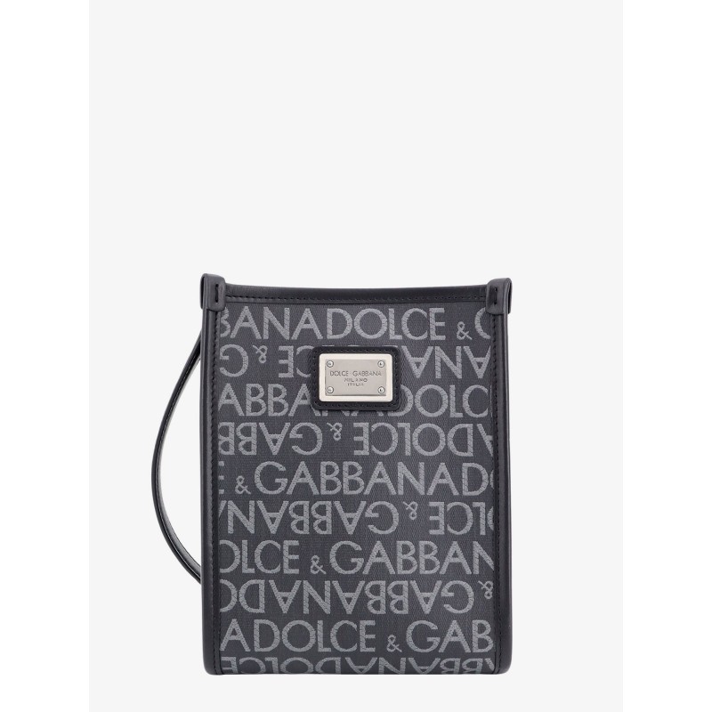 Shopping shoulder bag with all-over logo motif