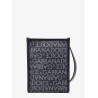 Shopping shoulder bag with all-over logo motif