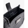 Shopping shoulder bag with all-over logo motif