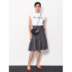 Virgin wool blend skirt