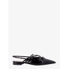 Leather slingback with bands and gucci buckle
