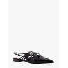 Leather slingback with bands and gucci buckle