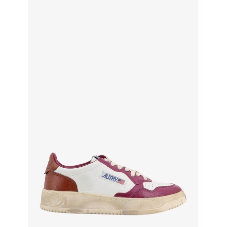 Low-top bicolor leather sneakers