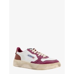 Low-top bicolor leather sneakers