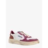 Low-top bicolor leather sneakers