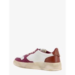 Low-top bicolor leather sneakers