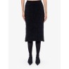Cotton tweed knitted  midi skirt