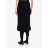 Cotton tweed knitted  midi skirt