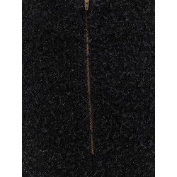 Cotton tweed knitted  midi skirt