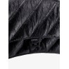 Matelassé leather shoulder bag with frontal monogram