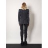 Black denim trouser with knot details