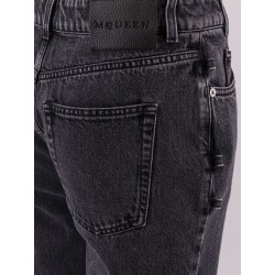 Black denim trouser with knot details