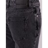 Black denim trouser with knot details