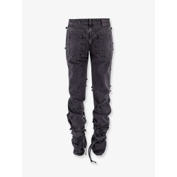 Black denim trouser with knot details