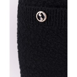 Wool skirt with bouclé effect, mini lenght and pockets with ribbed profiles and gg enamelled buttons