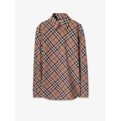 Check wool blend shirt