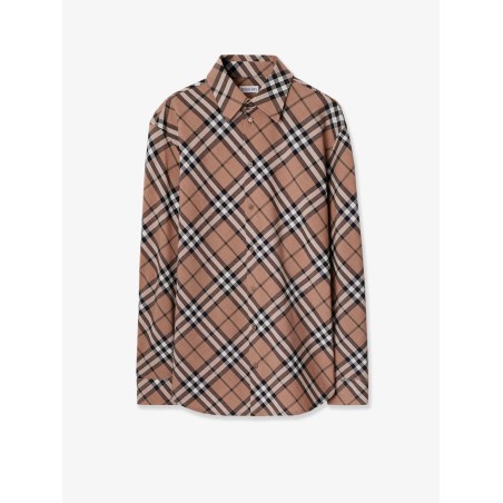Check wool blend shirt