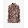 Check wool blend shirt