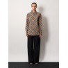 Check wool blend shirt