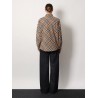 Check wool blend shirt