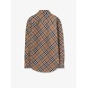 Check wool blend shirt