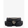 Matelassé leather shoulder bag with multipockets detail