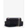 Matelassé leather shoulder bag with multipockets detail