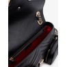Matelassé leather shoulder bag with multipockets detail
