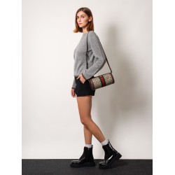 Gg supreme fabric shoulder bag with iconic web detail