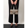 Dionysus gg supreme fabric and suede shoulder bag