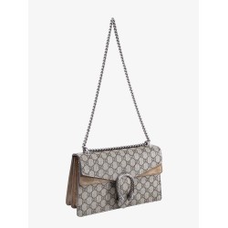 Dionysus gg supreme fabric and suede shoulder bag