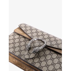 Dionysus gg supreme fabric and suede shoulder bag