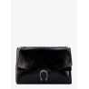 Patent leather shoulder bag with iconic tiger's head