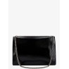 Patent leather shoulder bag with iconic tiger's head