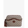 Shoulder bag with gg supreme motif and leather profiles