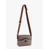 Shoulder bag with gg supreme motif and leather profiles