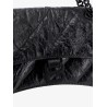 Matelassé leather shoulder bag with frontal monogram