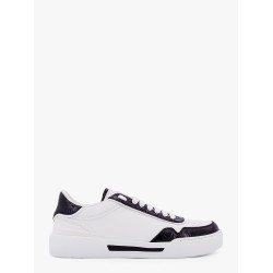 New roma leather sneakers with crocodile details