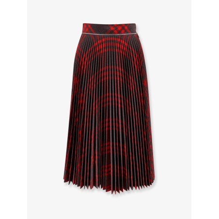 Pleated wool blend skirt