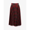 Pleated wool blend skirt