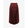 Pleated wool blend skirt