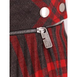 Pleated wool blend skirt